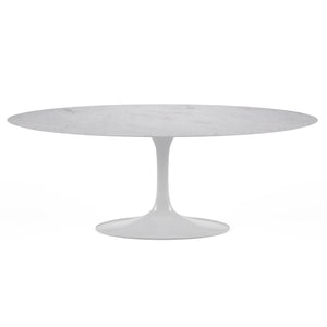 Table E. Saarinen Tulip Oval Table Carrara Marble